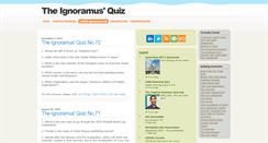 Desktop Screenshot of ignoramusquiz.misentropy.com